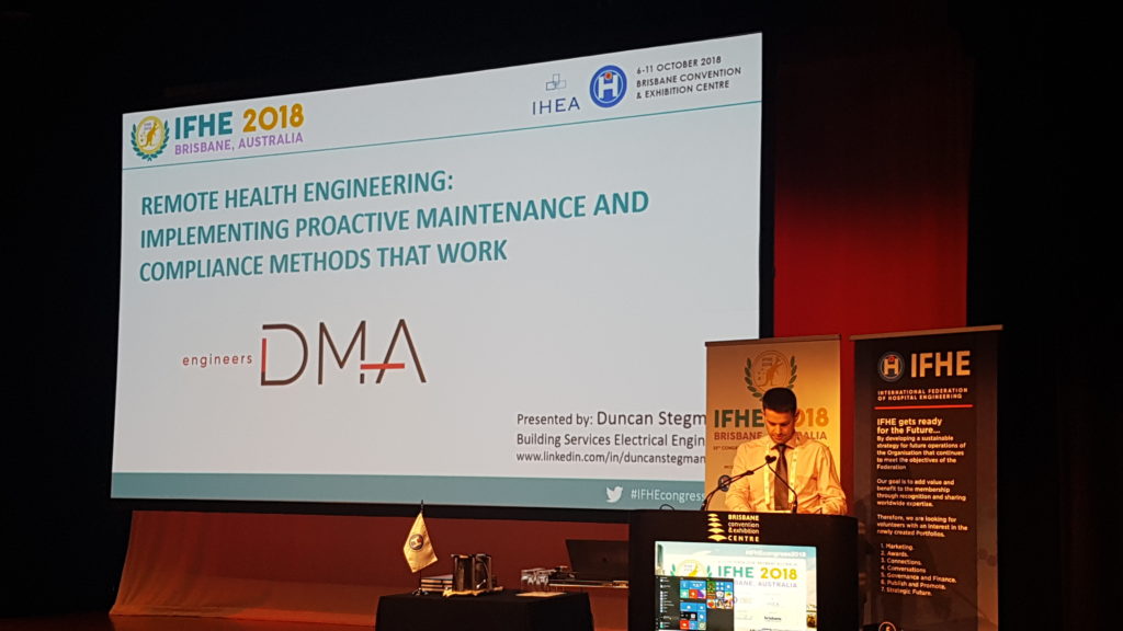Paper presented by Duncan Stegmann from DMA Engineers at the 2018 IFHE (International Federation of Hospital Engineering) Conference.